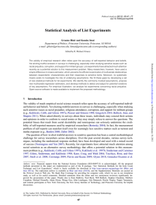 Statistical Analysis of List Experiments