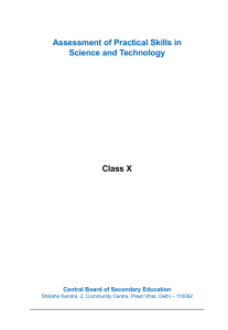 Assessment of Practical Skills in Science and Technology