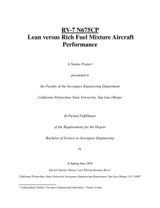 RV-7 N675CP Lean versus Rich Fuel Mixture Aircraft Performance