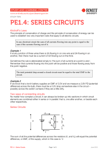PE1.4: SERIES CIRCUITS