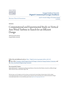 Computational and Experimental Study on Vertical Axis Wind