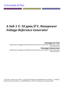 A Sub-1 V, 10 Ppm/ C, Nanopower Voltage Reference Generator