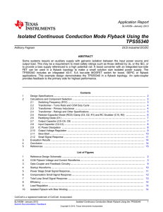 Isolated Continuous Conduction Mode Flyback