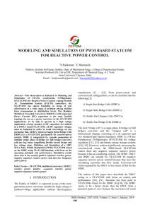 modeling and simulation of pwm based statcom for