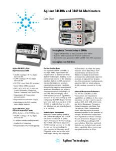 Agilent 34410A and 34411A Multimeters