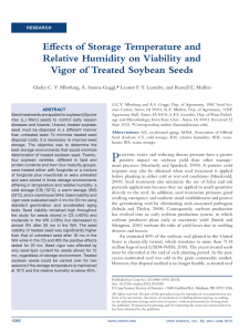 Effects of Storage Temperature and Relative Humidity