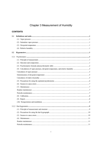 Chapter 3 Measurement of Humidity