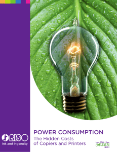 Power ConsumPtion - RISO LATIN AMERICA, INC.