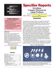 Screwbase Compact Fluorescent Lamp Products