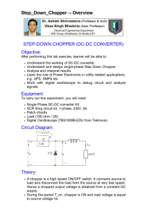 Overview STEP-DOWN CHOPPER (DC-DC CONVERTER)