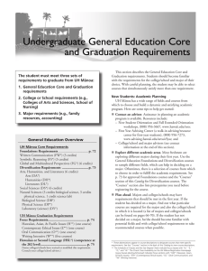 General Education Overview The student must meet three sets of