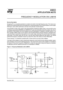 FREQUENCY MODULATION ON L4981B