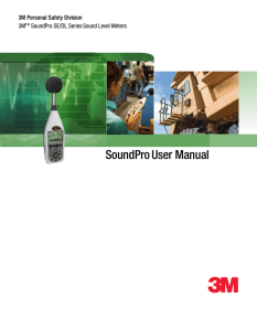SoundPro SE/DL Series Sound Level Meter User Manual