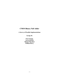 CMOS Binary Full Adder