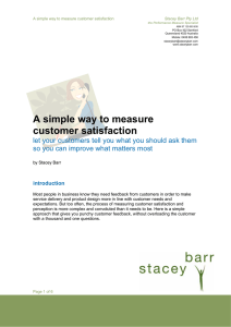 A simple way to measure customer satisfaction