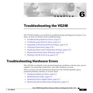 Troubleshooting the VG248