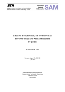 Effective medium theory for acoustic waves in bubbly fluids near