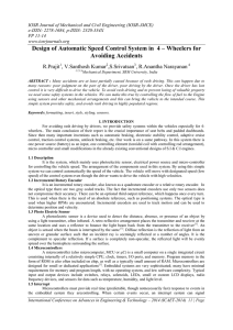 Design of Automatic Speed Control System in 4 – Wheelers