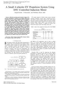 A Small 4-wheeler EV Propulsion System Using DTC Controlled