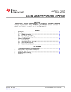 DRV8800, DRV8801 Driving Devices in Parallel