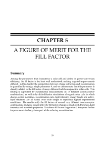 CHAPTER 5 A FIGURE OF MERIT FOR THE FILL FACTOR