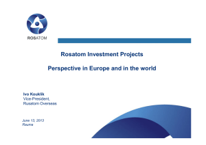Rosatom investment projects