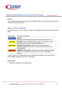 Ɩ Application Note Purpose Notices, Cautions or