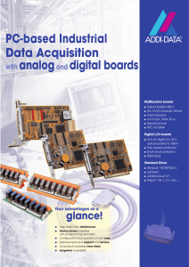 PC-based Industrial Data Acquisition with analogand digital boards