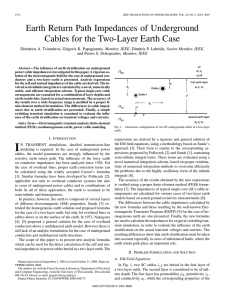 Earth Return Path Impedances of Underground Cables for the Two
