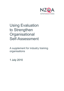 Using Evaluation to Strengthen Organisational Self