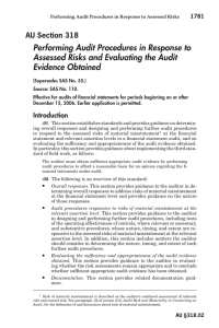 Performing Audit Procedures in Response to Assessed Risks