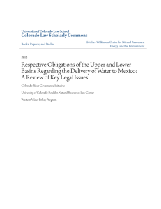 Respective Obligations of the Upper and Lower Basins Regarding