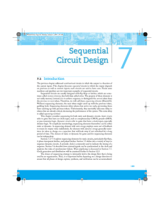 Chapter 7: Sequential Circuit Design