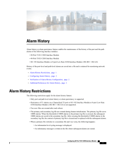 Alarm History
