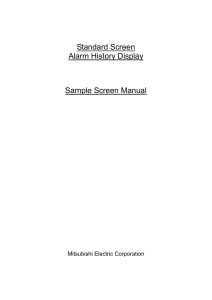 Standard Screen Alarm History Display Sample Screen Manual