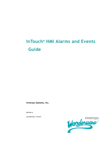 InTouch HMI Alarms and Events Guide