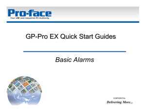 GP-Pro EX Quick Start Guides Basic Alarms