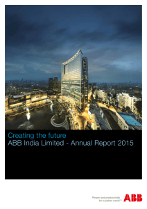 Creating the future ABB India Limited