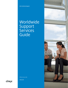 Worldwide Support Services Guide