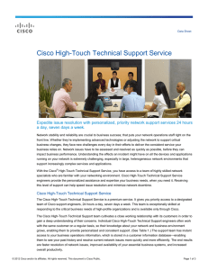 Cisco High-Touch Technical Support Service
