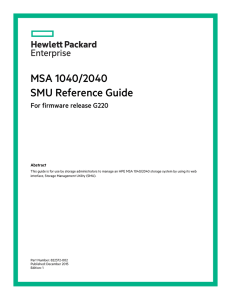 HPE MSA 1040/2040 SMU Reference Guide