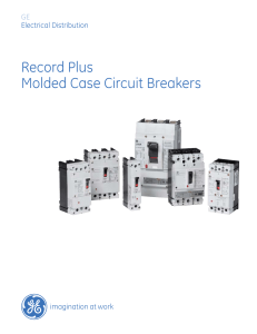 Record Plus Molded Case Circuit Breakers