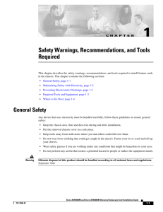 Safety Warnings, Recommendations, and Tools Required