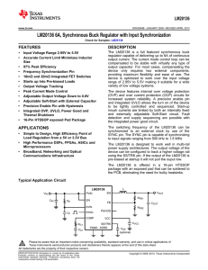 LM20136 6A, Synchronous Buck Regulator with Input