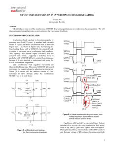 CDV/DT Induced Turn-On in Synchronous Buck Regulators