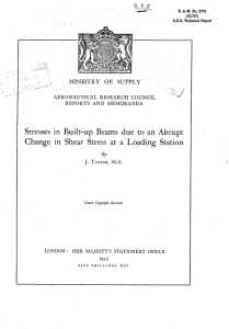 Stresses in Built-up Beams due to an Abrupt Change in Shear