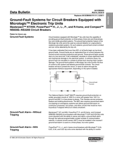 Ground-Fault Systems for Circuit Breakers Equipped with Micrologic