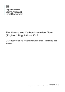 The Smoke and Carbon Monoxide Alarm (England