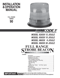 90 Series Strobe Beacon Installation Guide