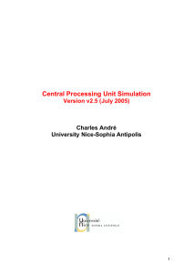 Central Processing Unit Simulation - Sophia Antipolis